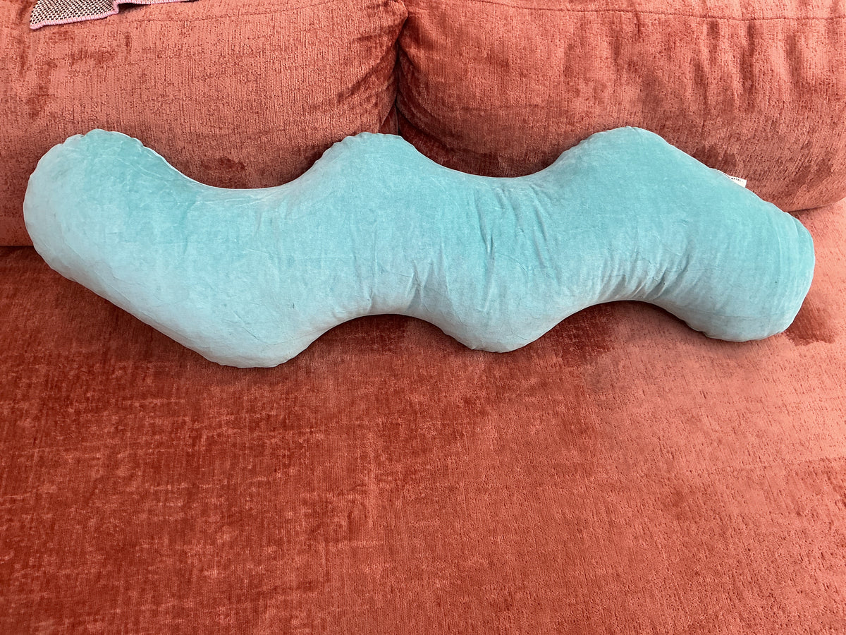 Annie Axtell Wiggle Pillow Teal