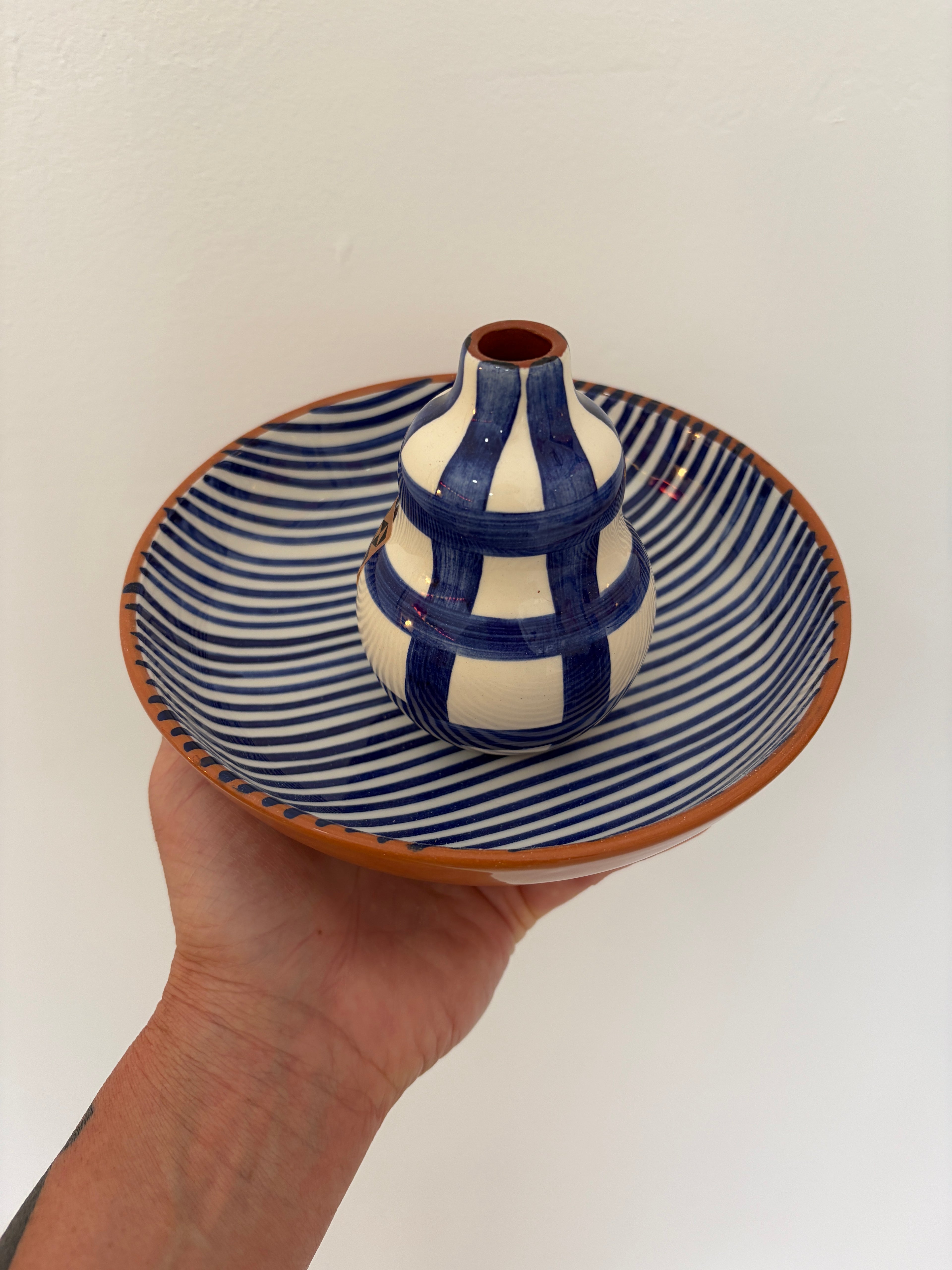 Casa Cubista Blue Stripe Bowl