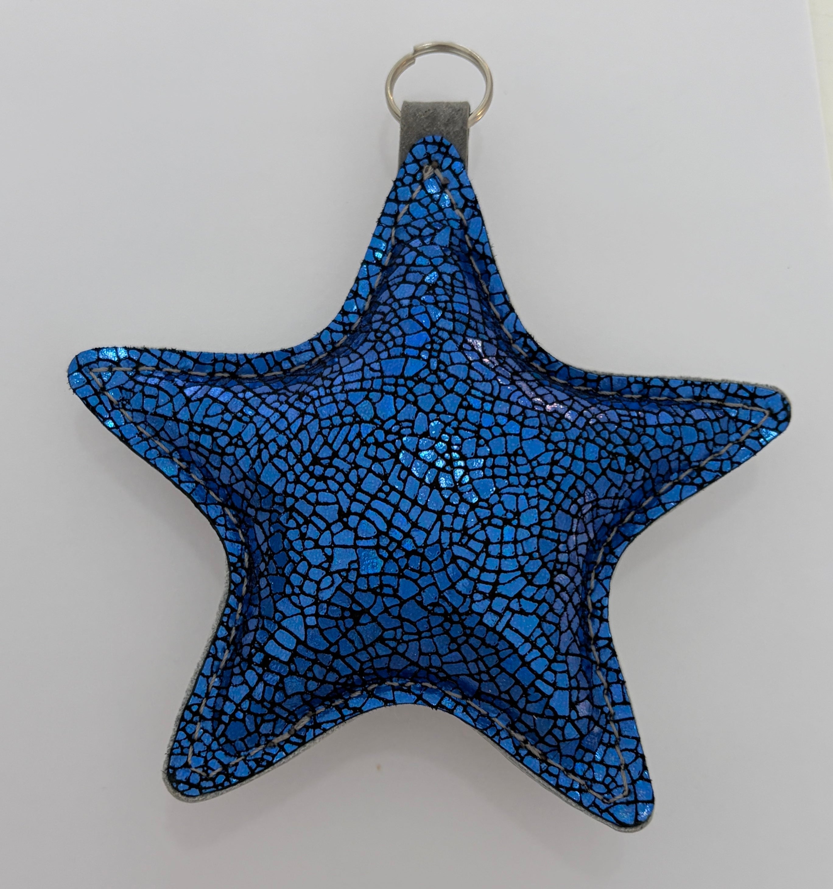 Carmine Leather Star Charm