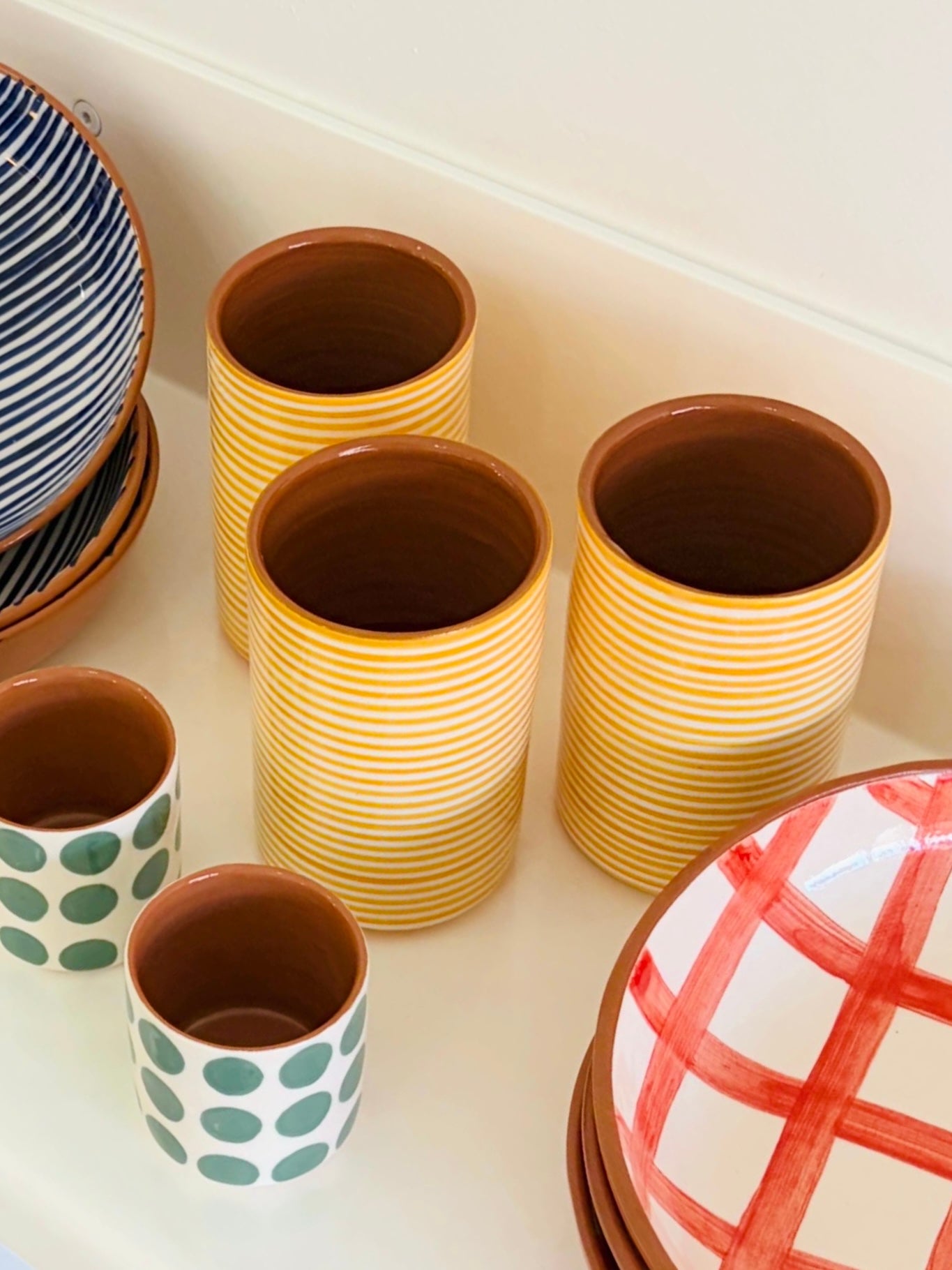 Casa Cubista Stripe Tumbler Yellow