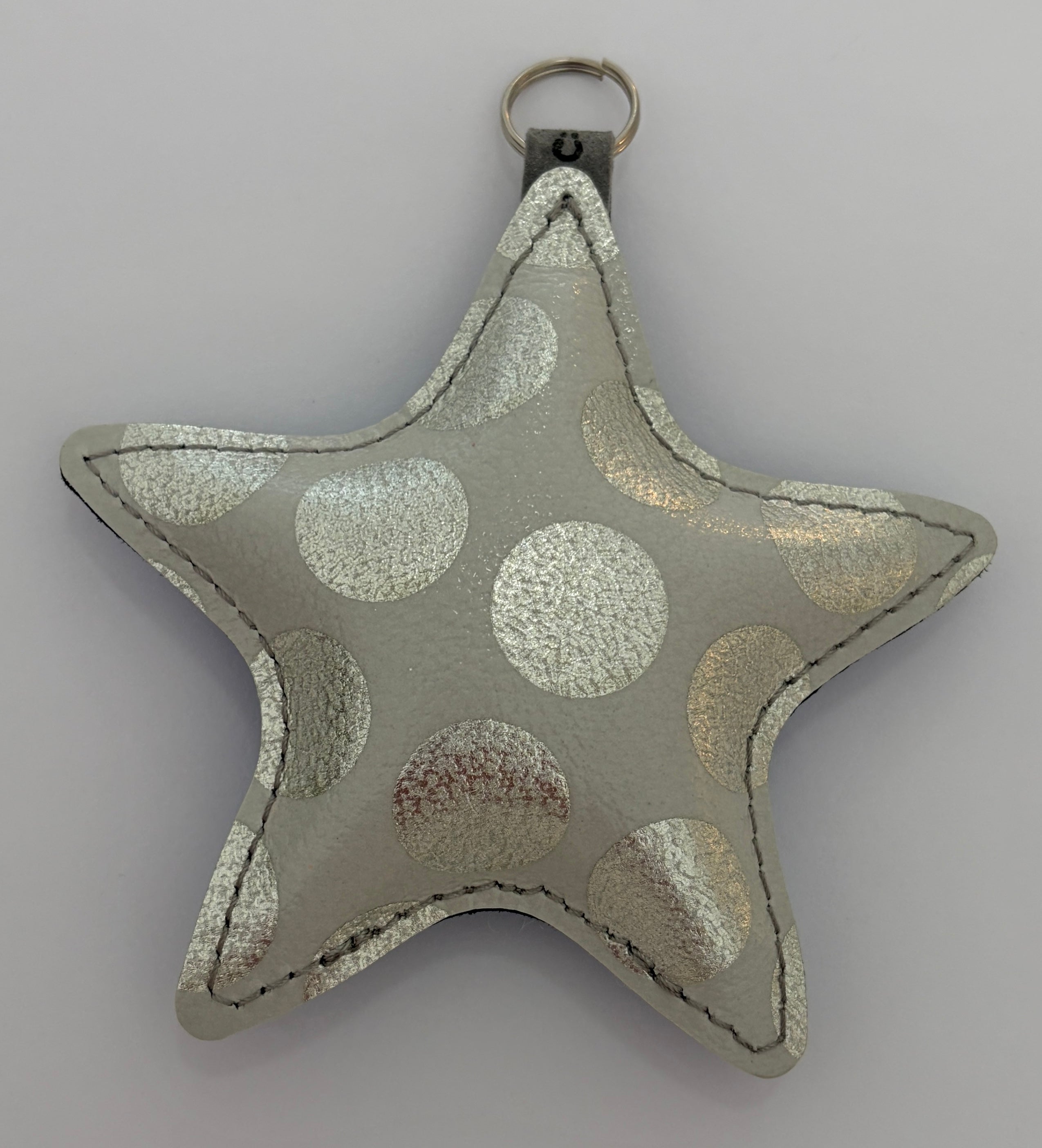 Carmine Leather Star Charm
