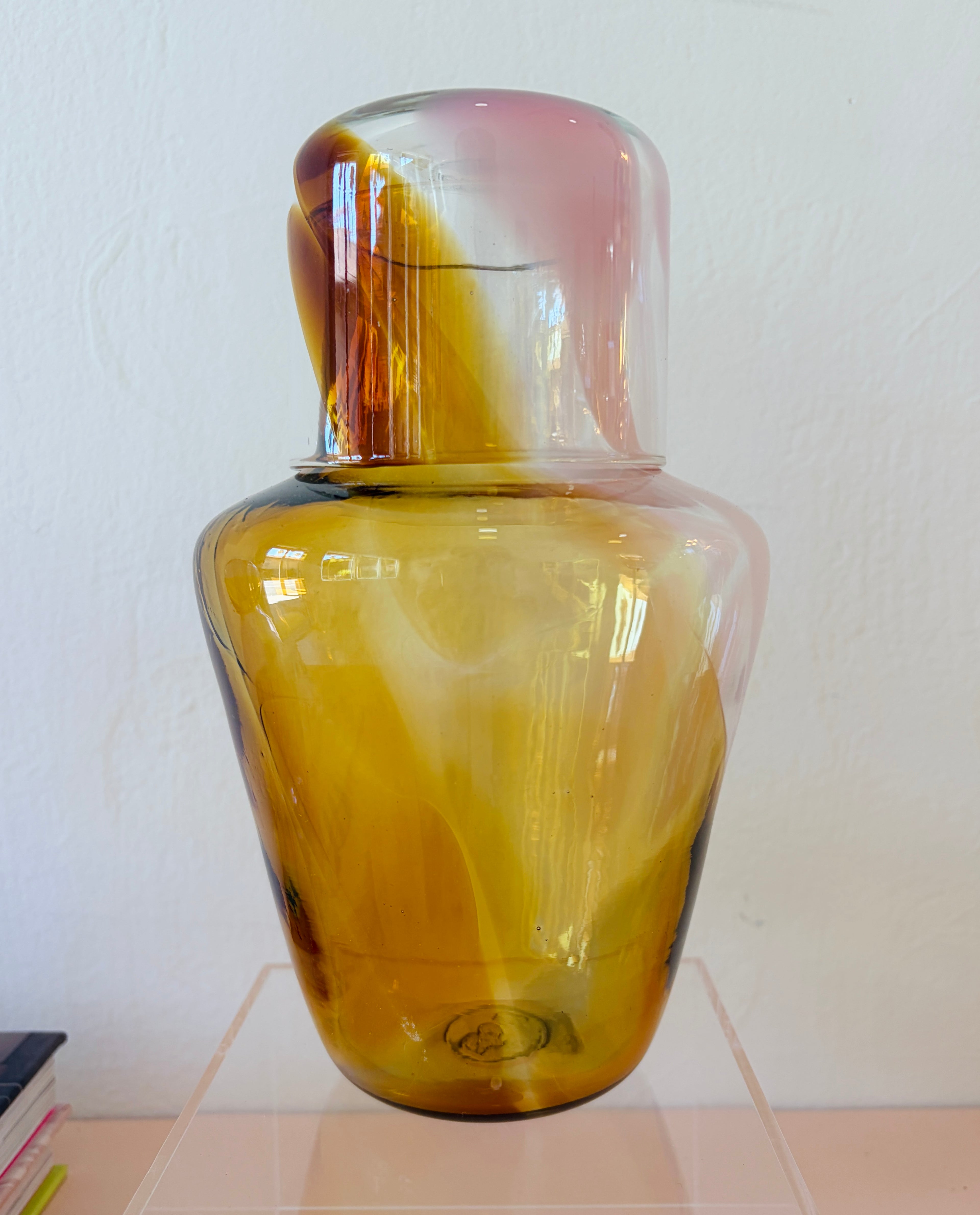 Bow Glass Works Decanter Amber