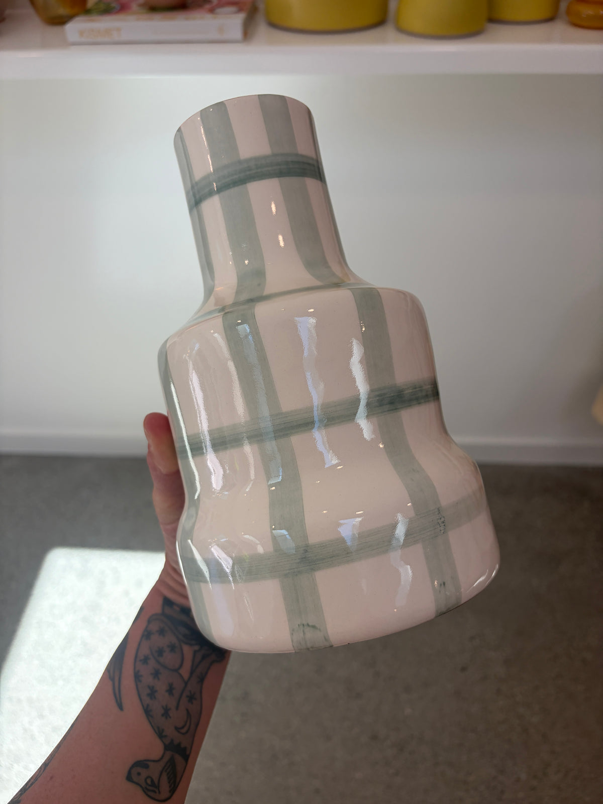 Casa Cubista Stepped Vase Sage