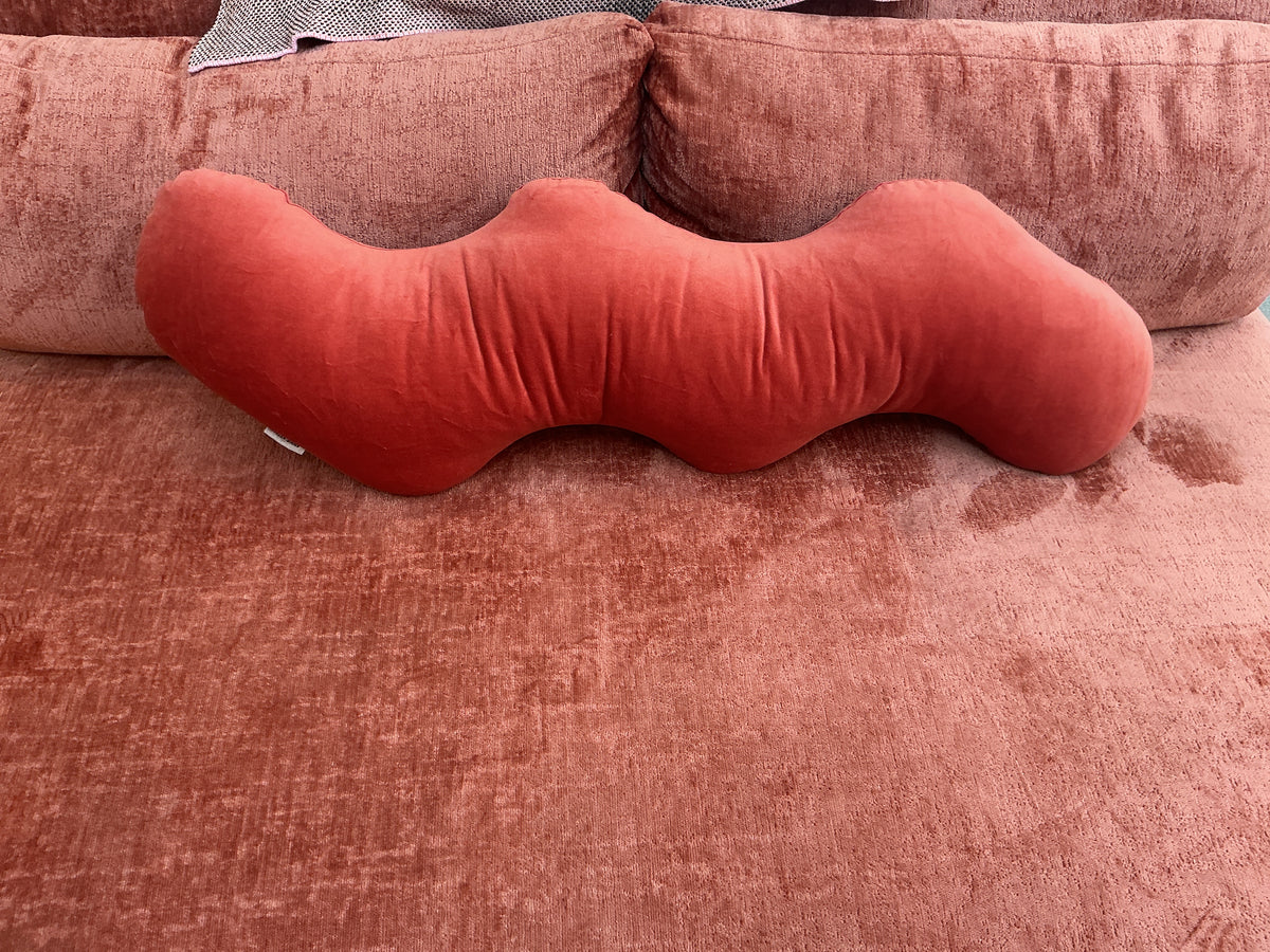Annie Axtell Wiggle Pillow Rust