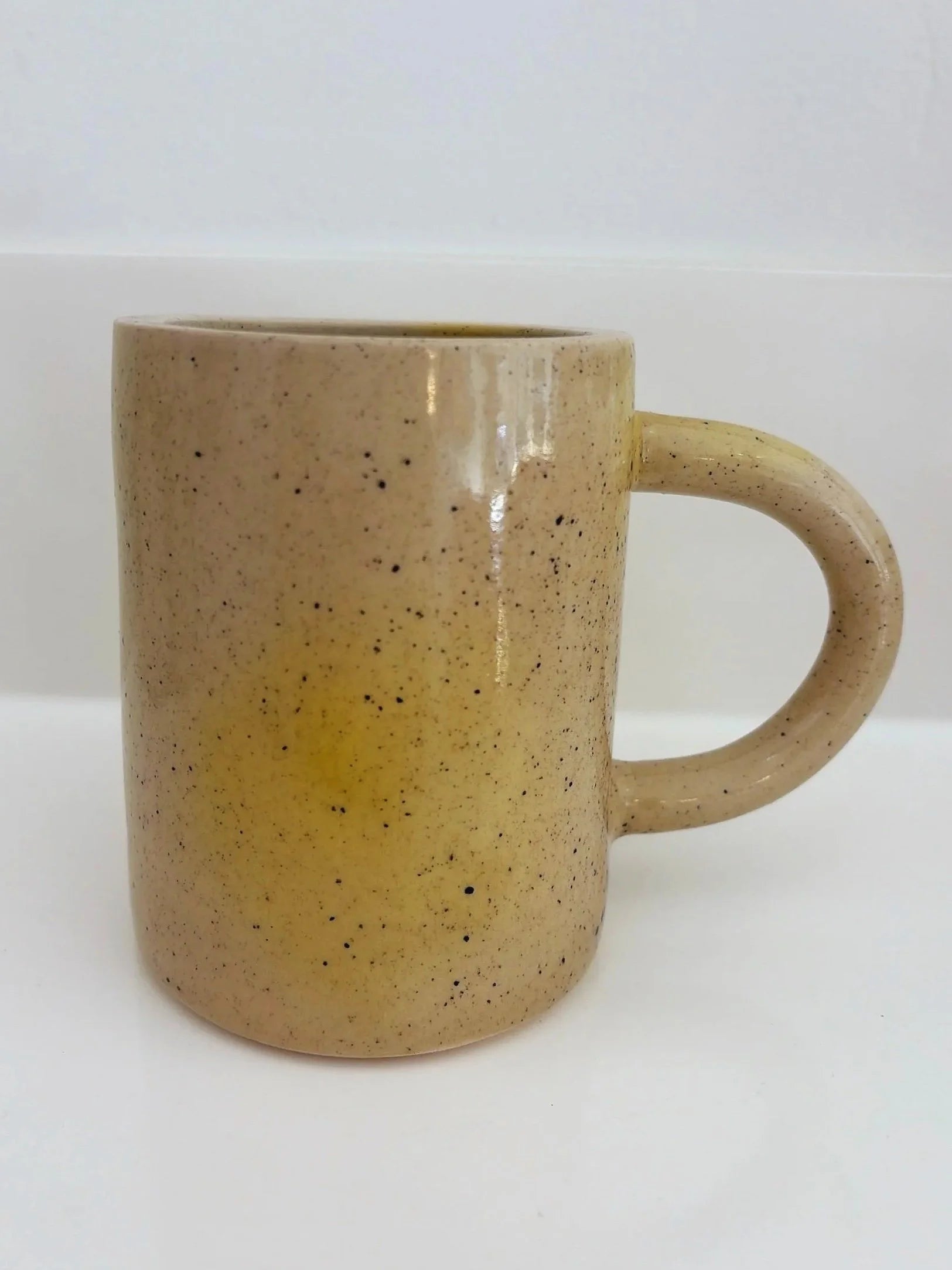 OM Ceramic Yellow Splatter Mug