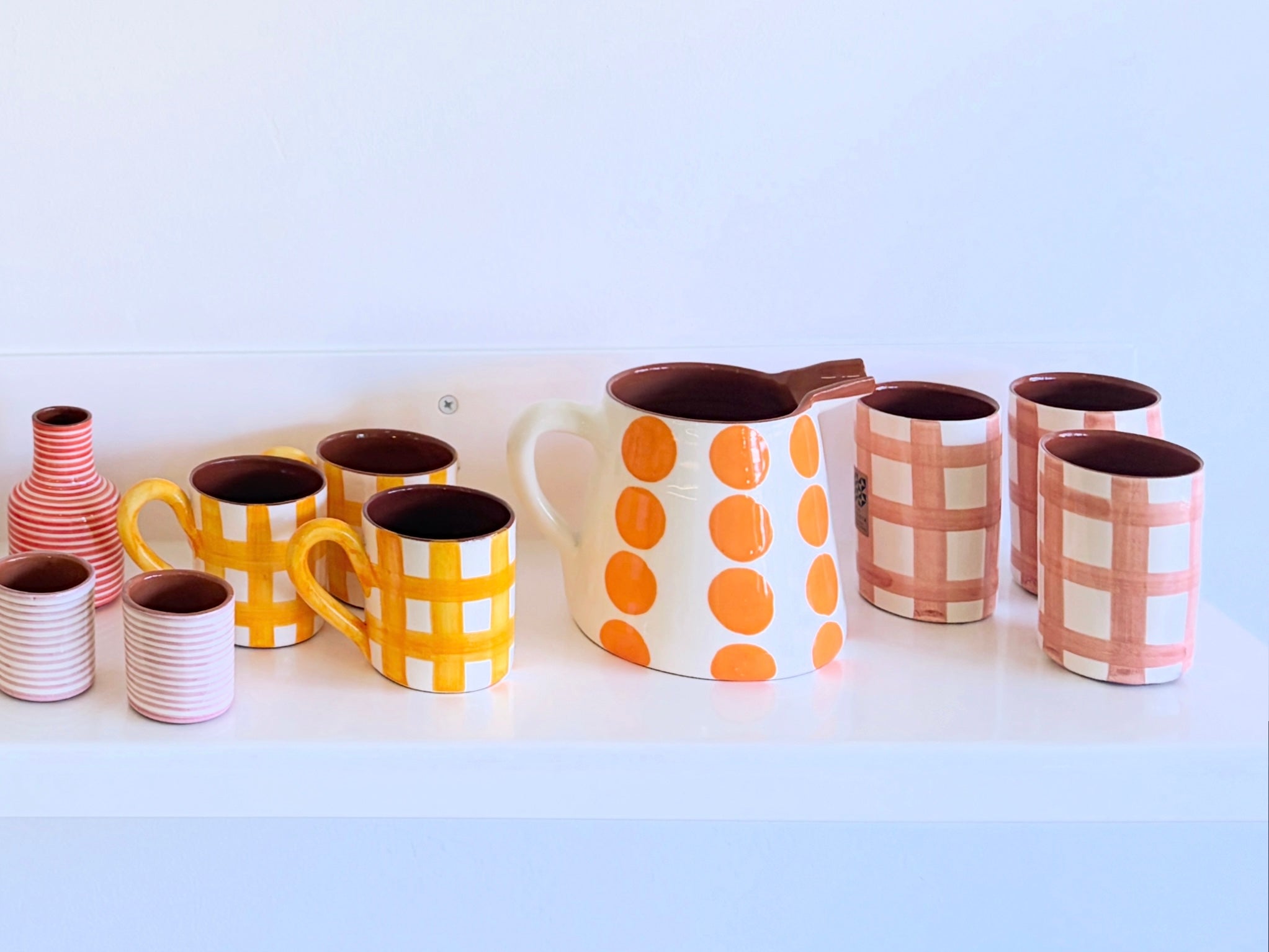 Casa Cubista Grid Tumbler Terracotta