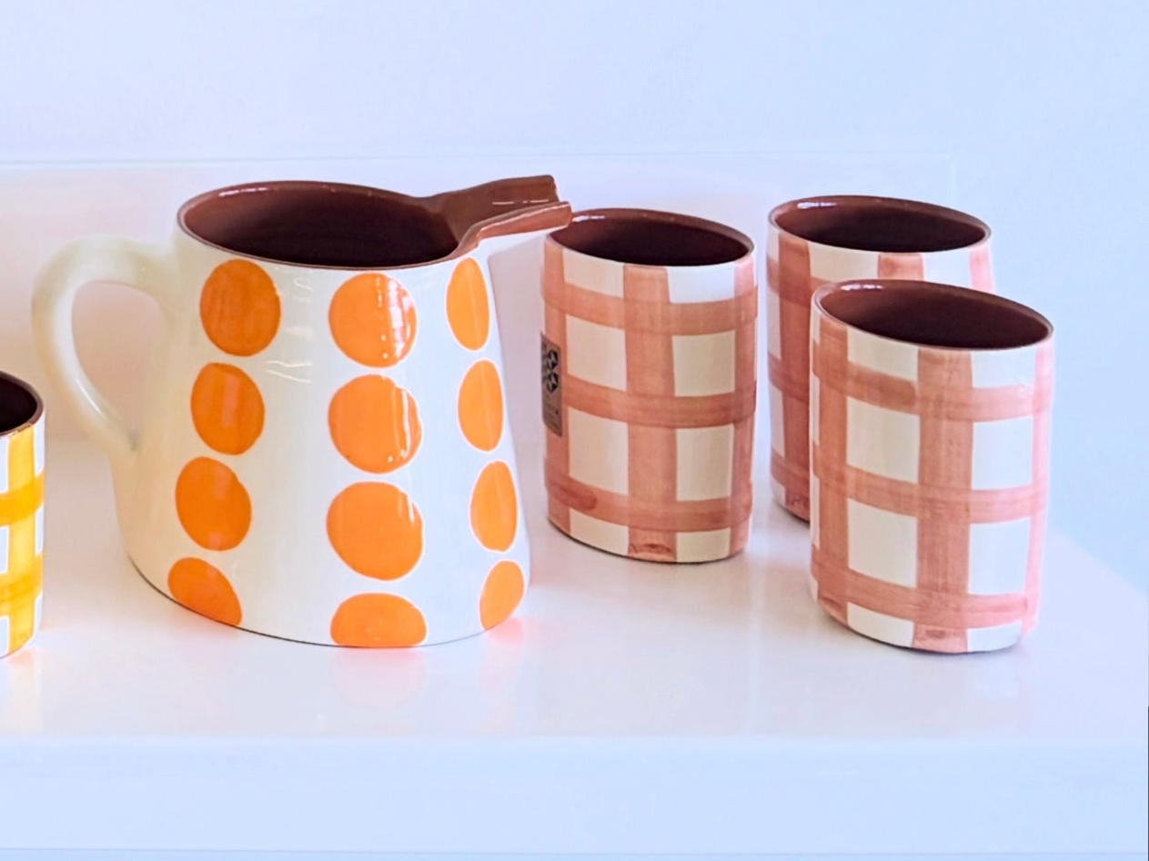 Casa Cubista Grid Tumbler Terracotta