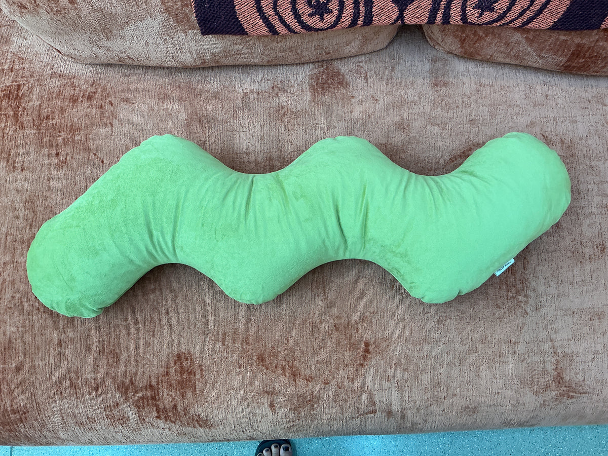 Annie Axtell Wiggle Pillow Lime