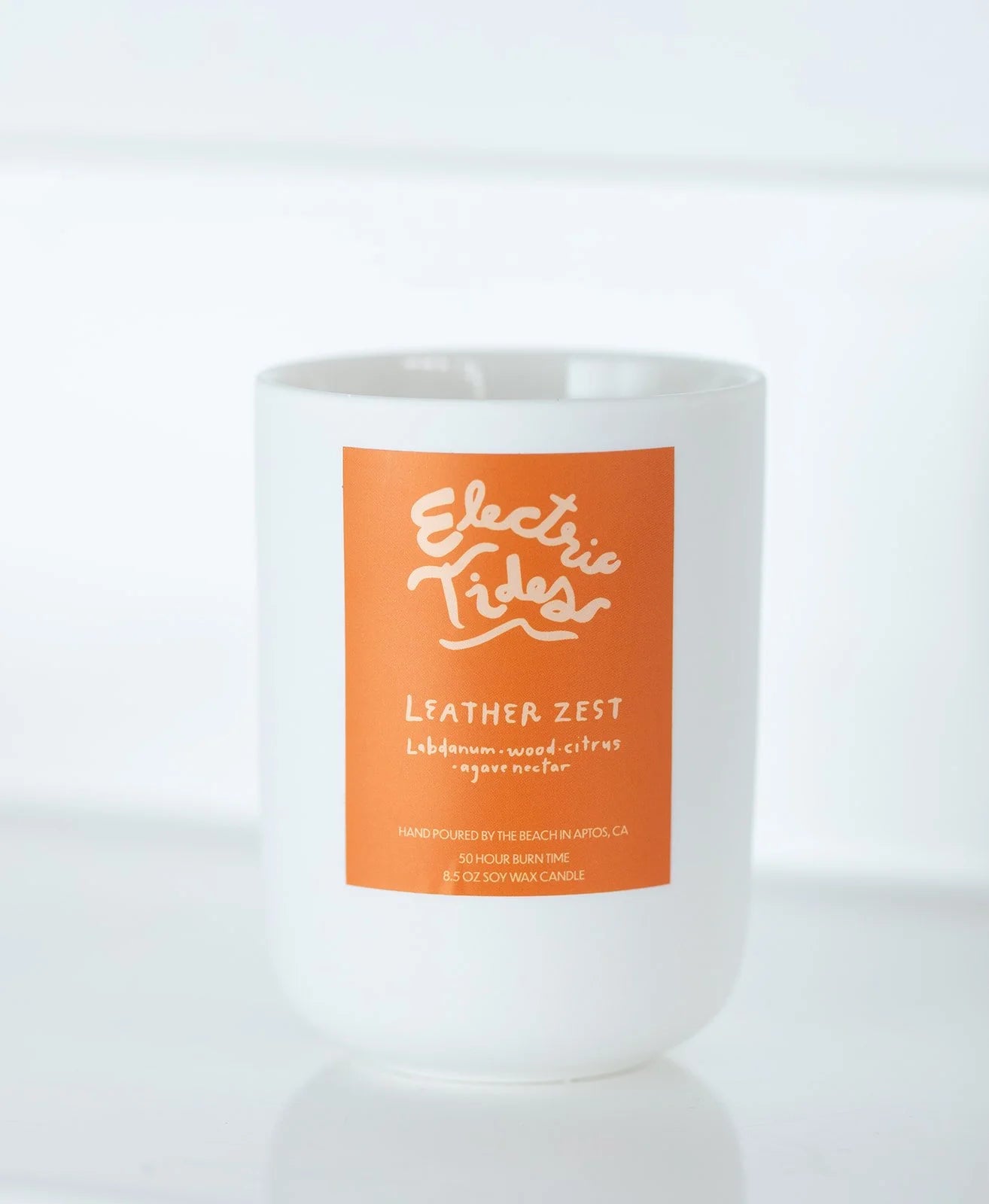 Electric Tides Leather Zest Candle