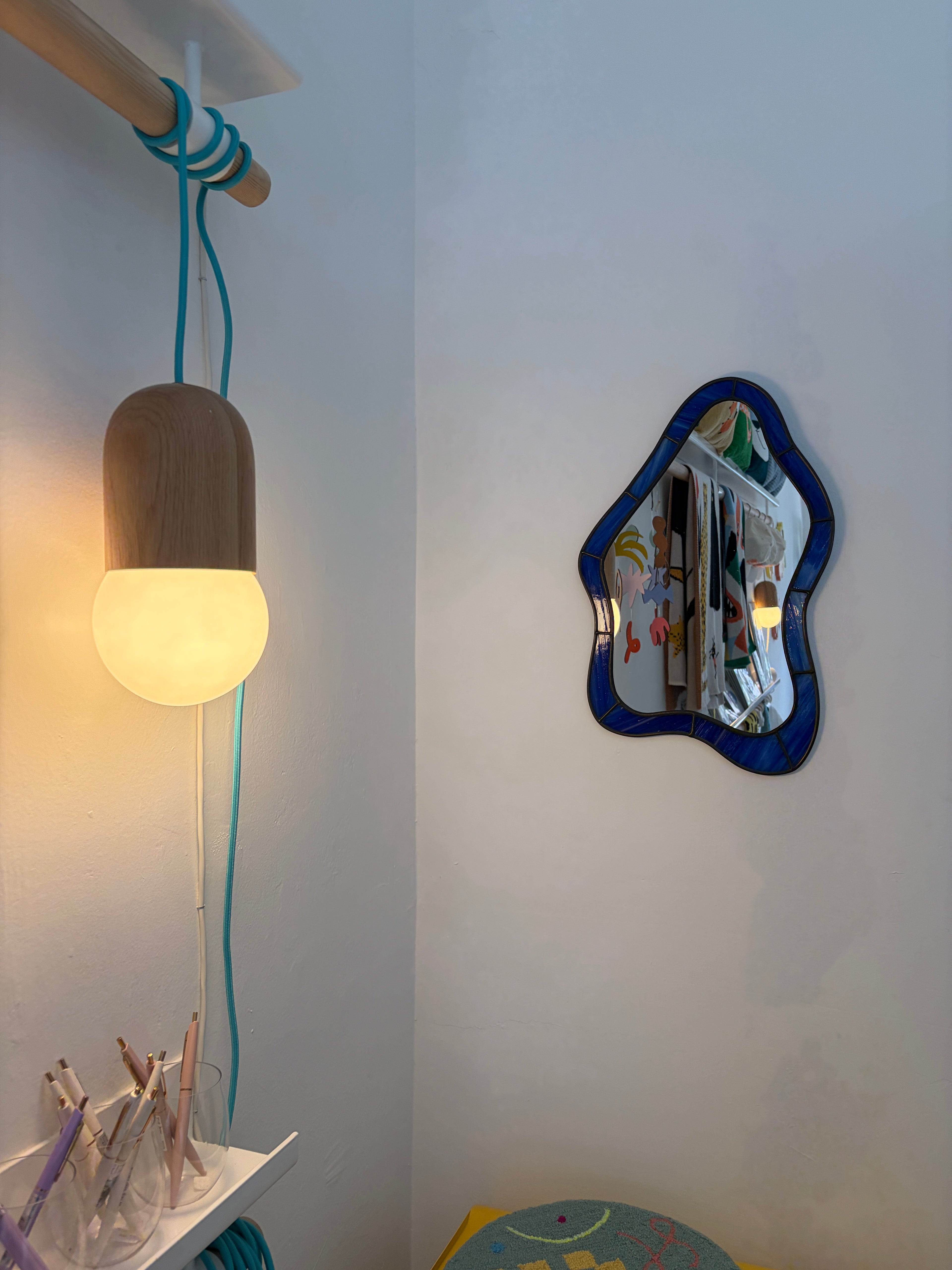 Bad Glass Shop Curved Cobalt Mirror