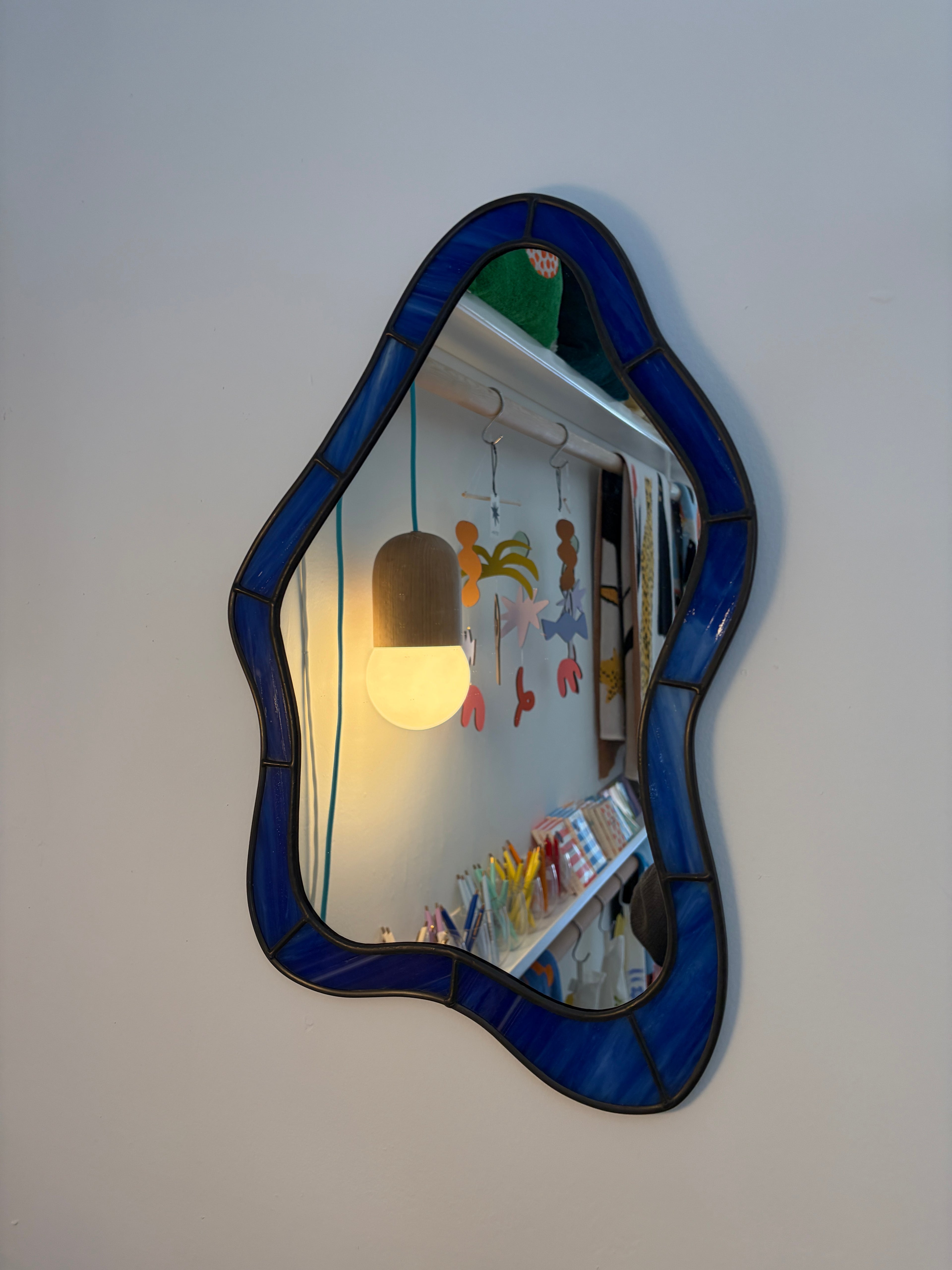 Bad Glass Shop Curved Cobalt Mirror