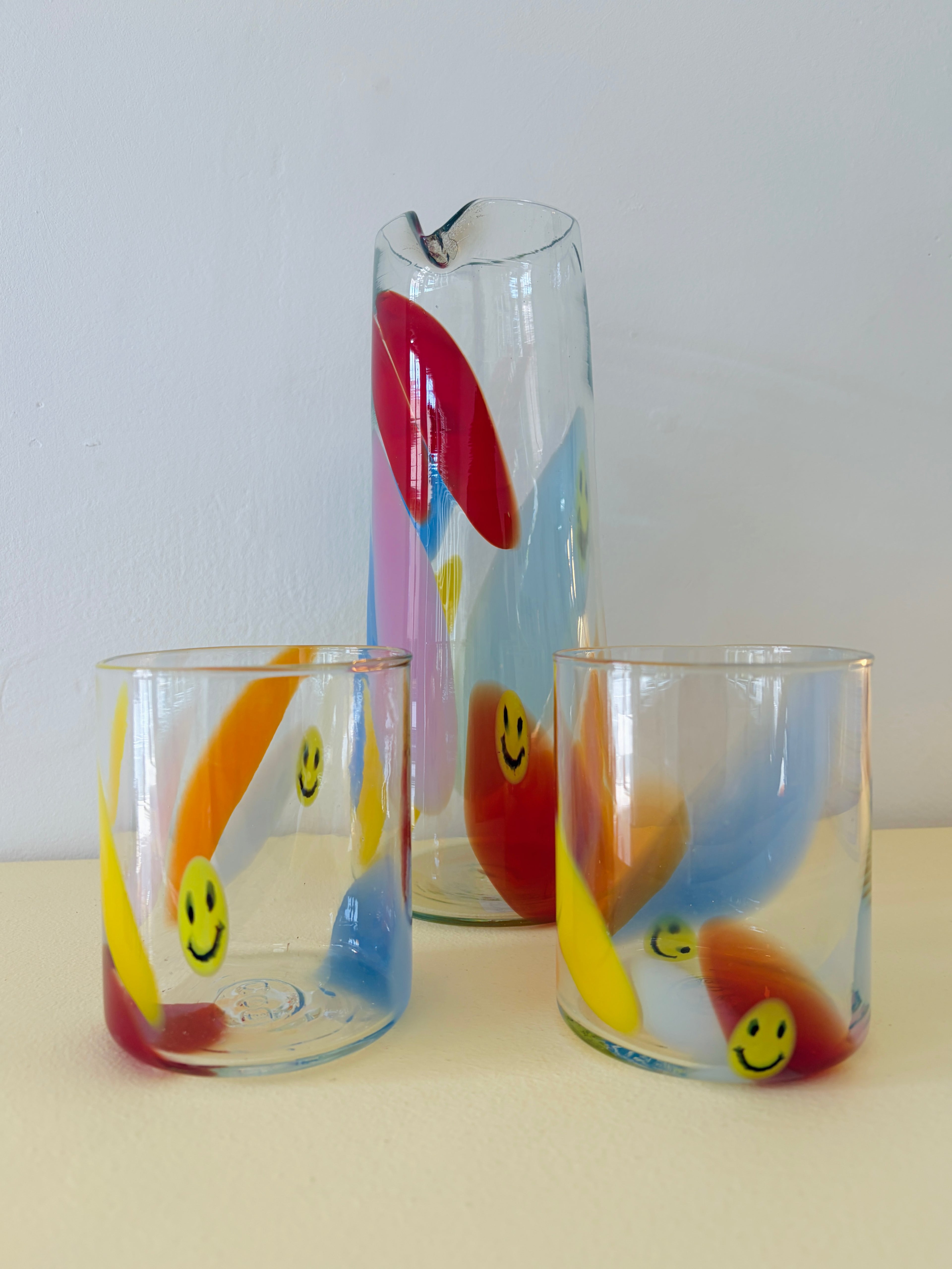 Bow Glass Works Tutti Frutti Smiley Cup