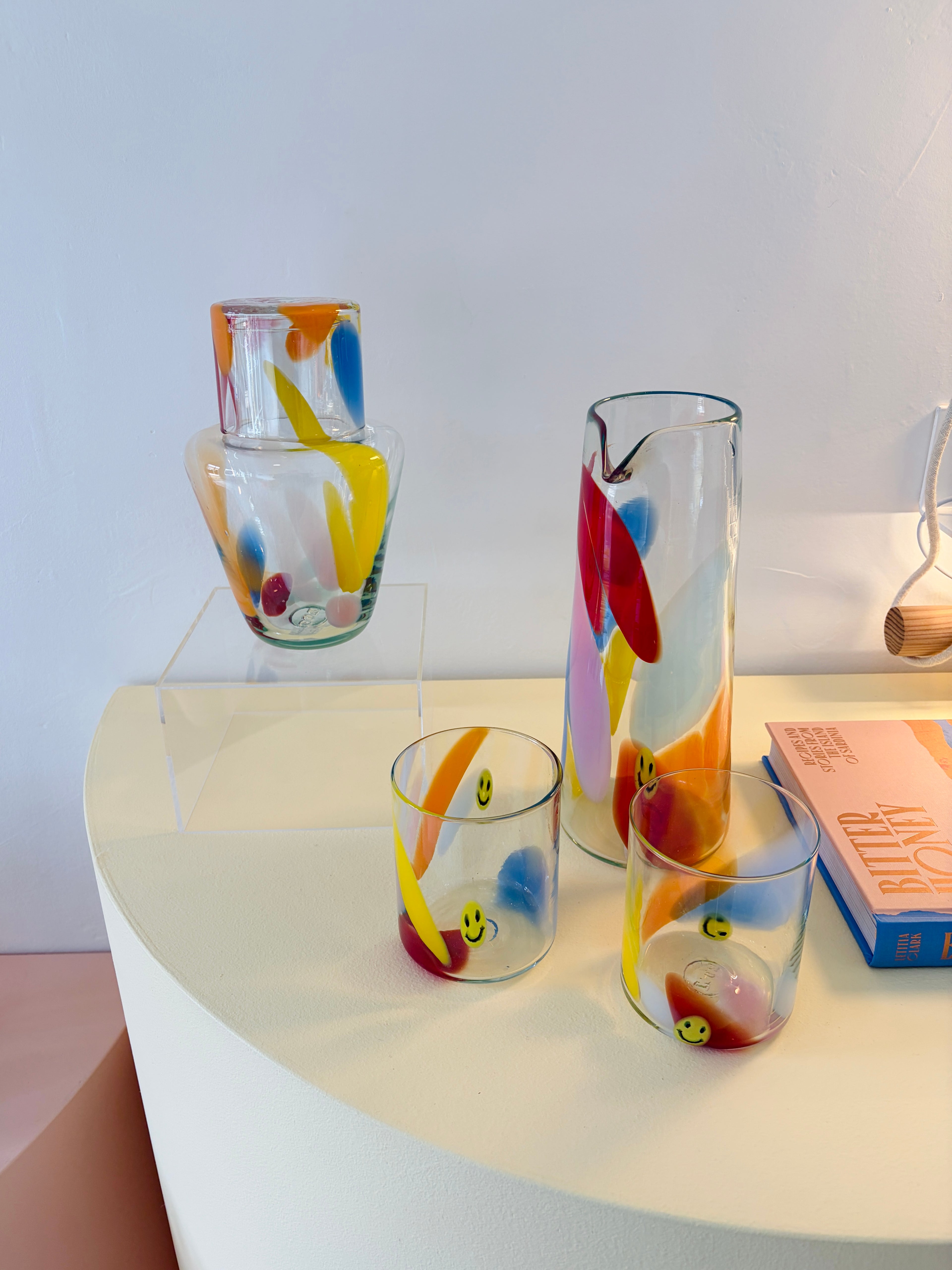 Bow Glass Works Tutti Frutti Smiley Pitcher