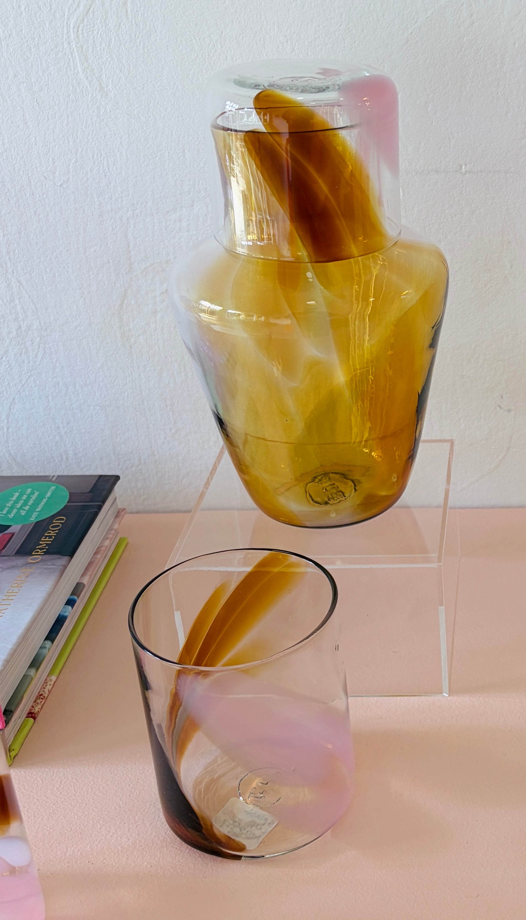 Bow Glass Works Decanter Amber