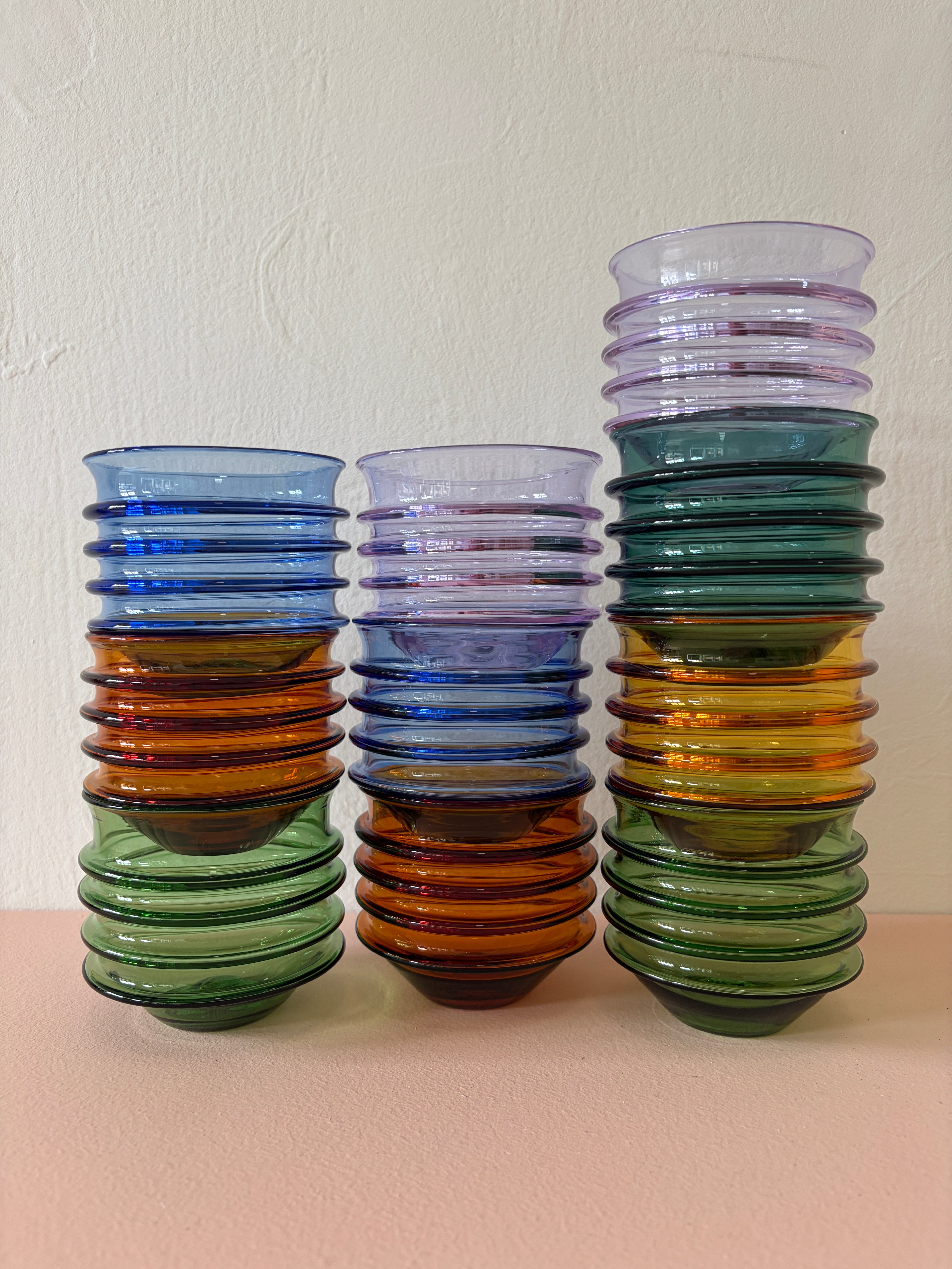 Primitive Glass Stackable Cups