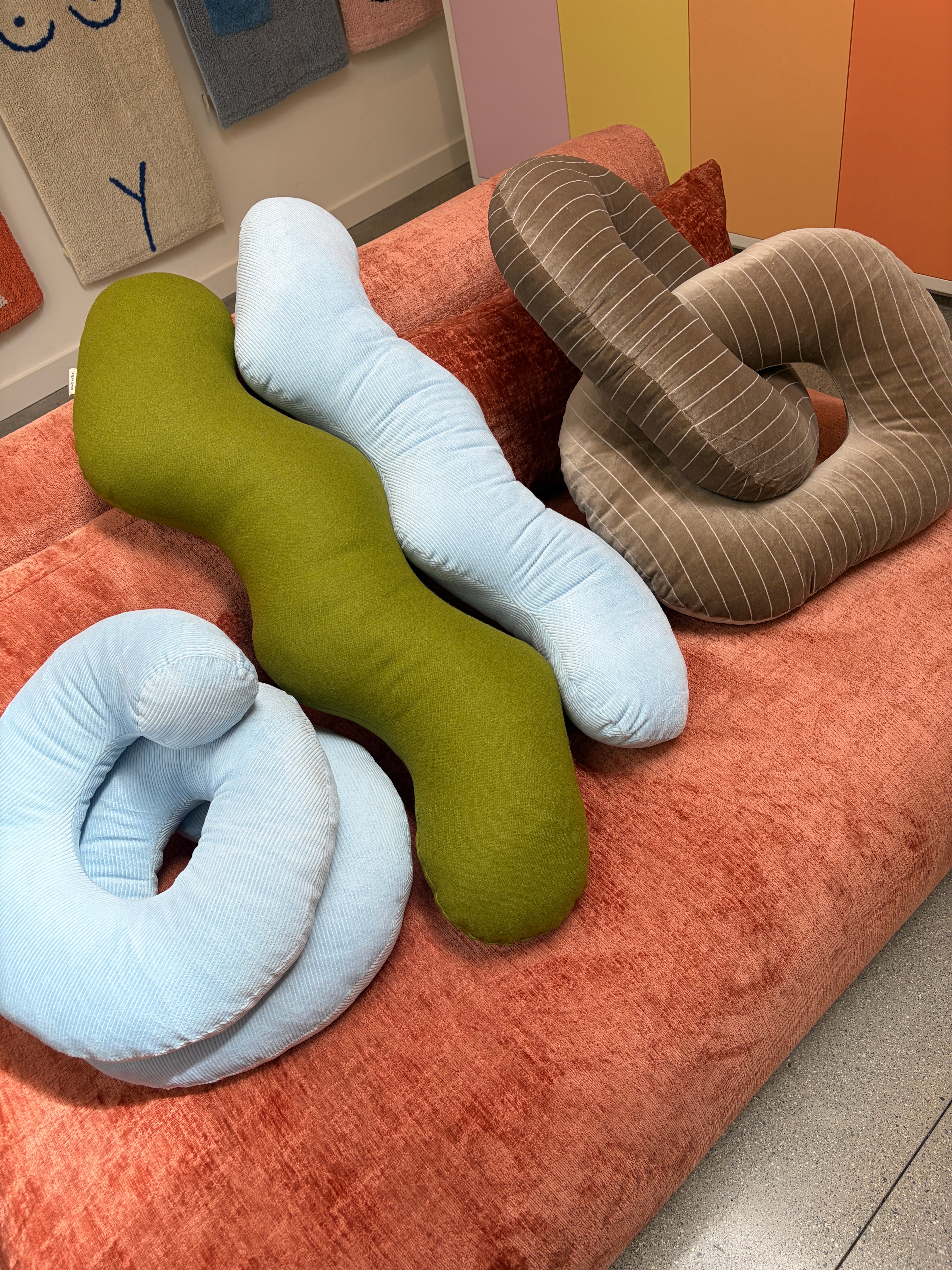 Annie Axtell Green Wiggle Pillow