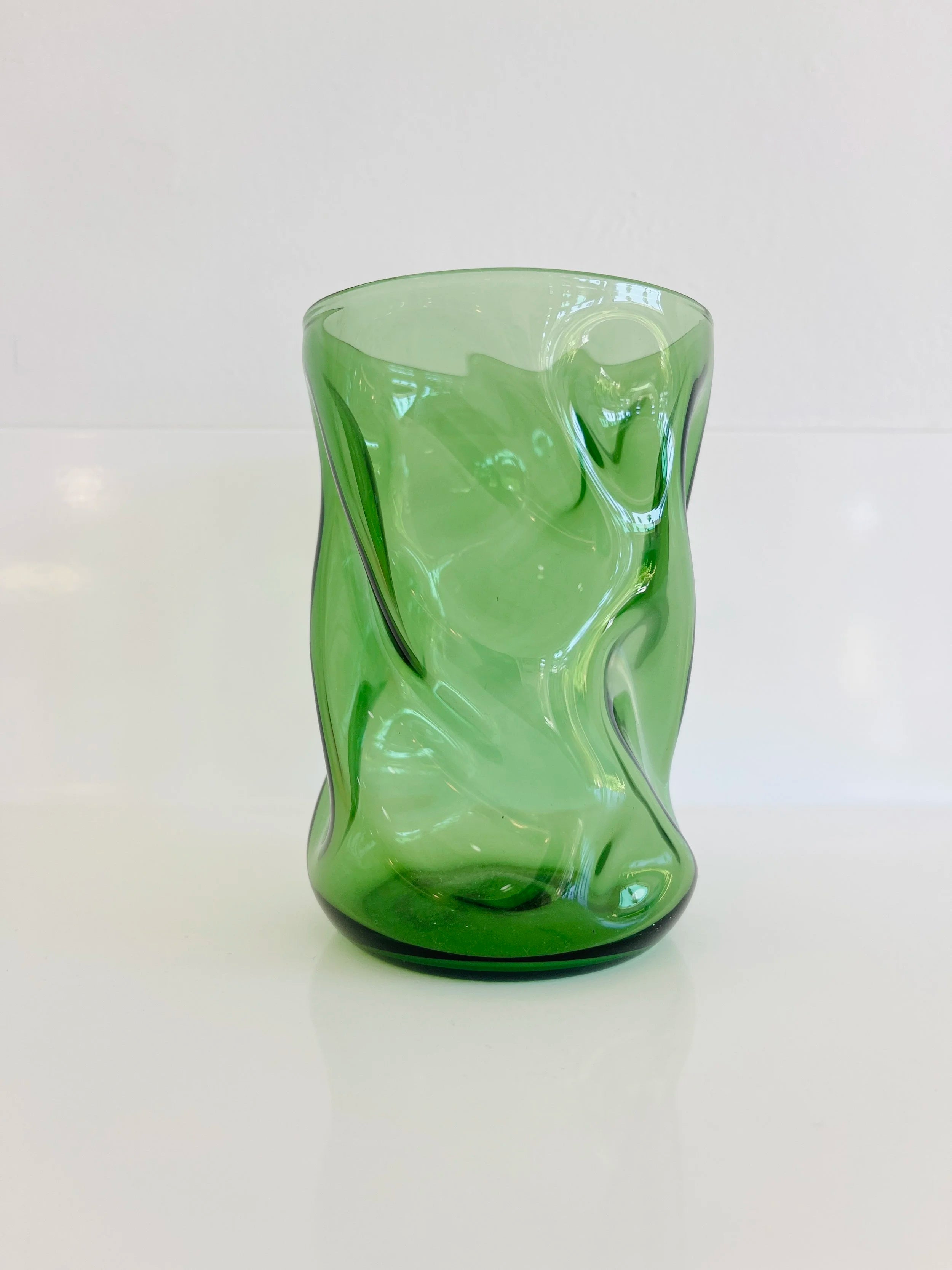 Primitive Glass Green Amorphous Cups