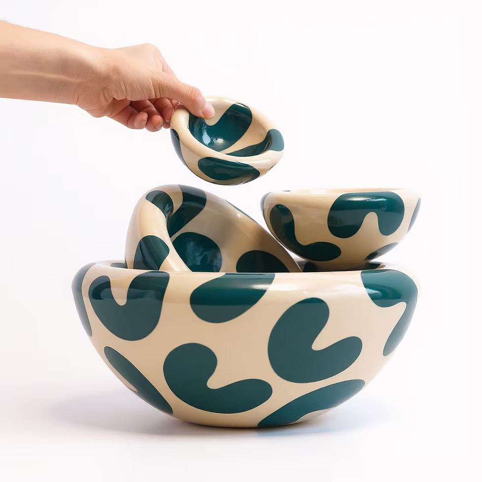 Base Ceramics Curvy Bowl Teal