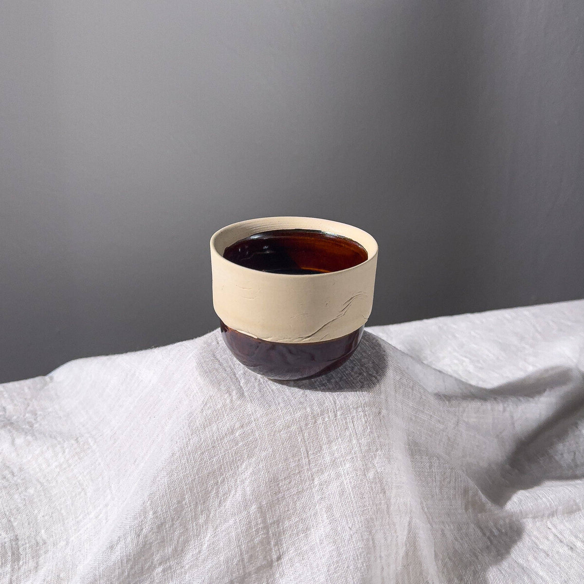 Deep Black Cappuccino Cup