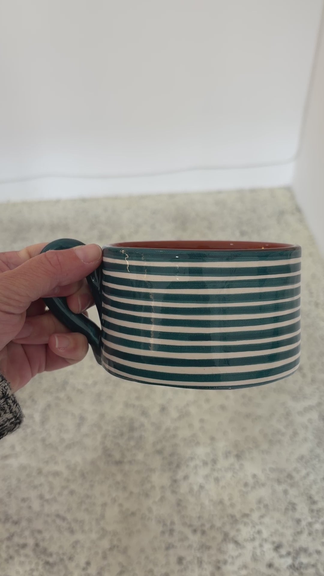 Casa Cubista Teal Flat Mug